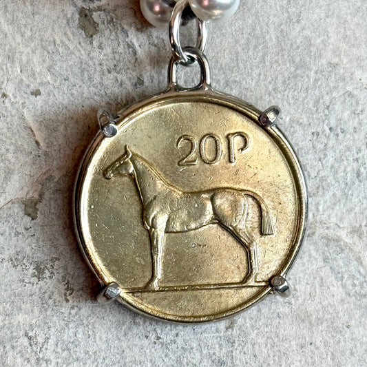 Irish Sport Horse Twenty Pence  Necklace