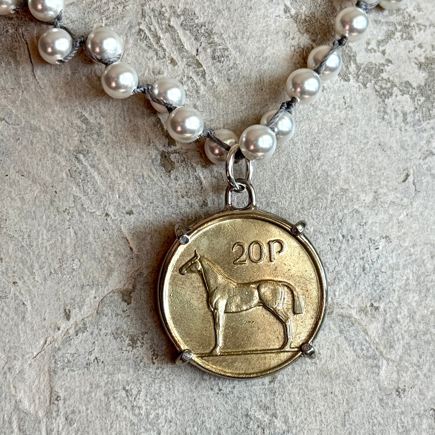 Irish Sport Horse Twenty Pence  Necklace