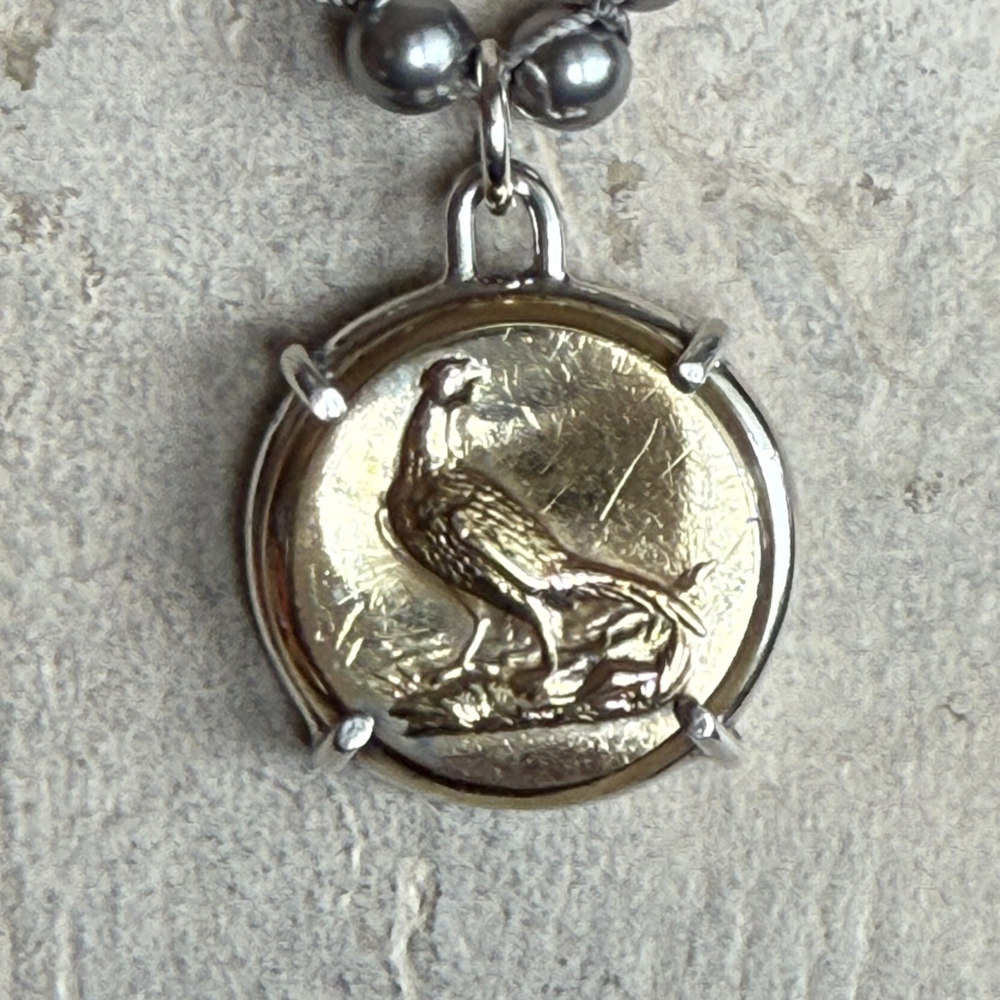 Fancy Pheasant Button Necklace