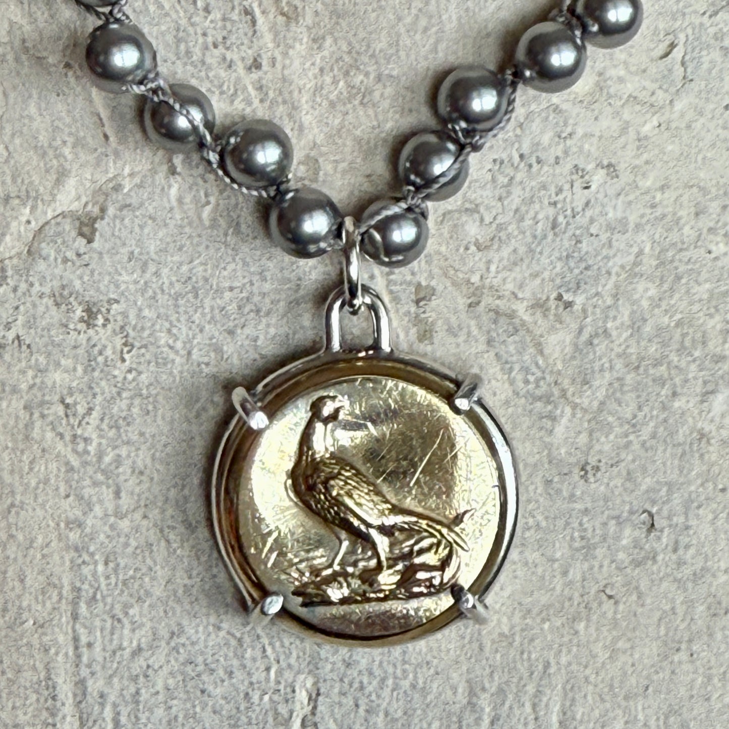 Fancy Pheasant Button Necklace