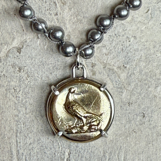 Fancy Pheasant Button Necklace