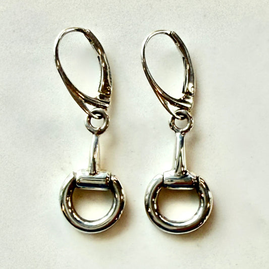 Sterling Silver Egg Butt Snaffle Earrings