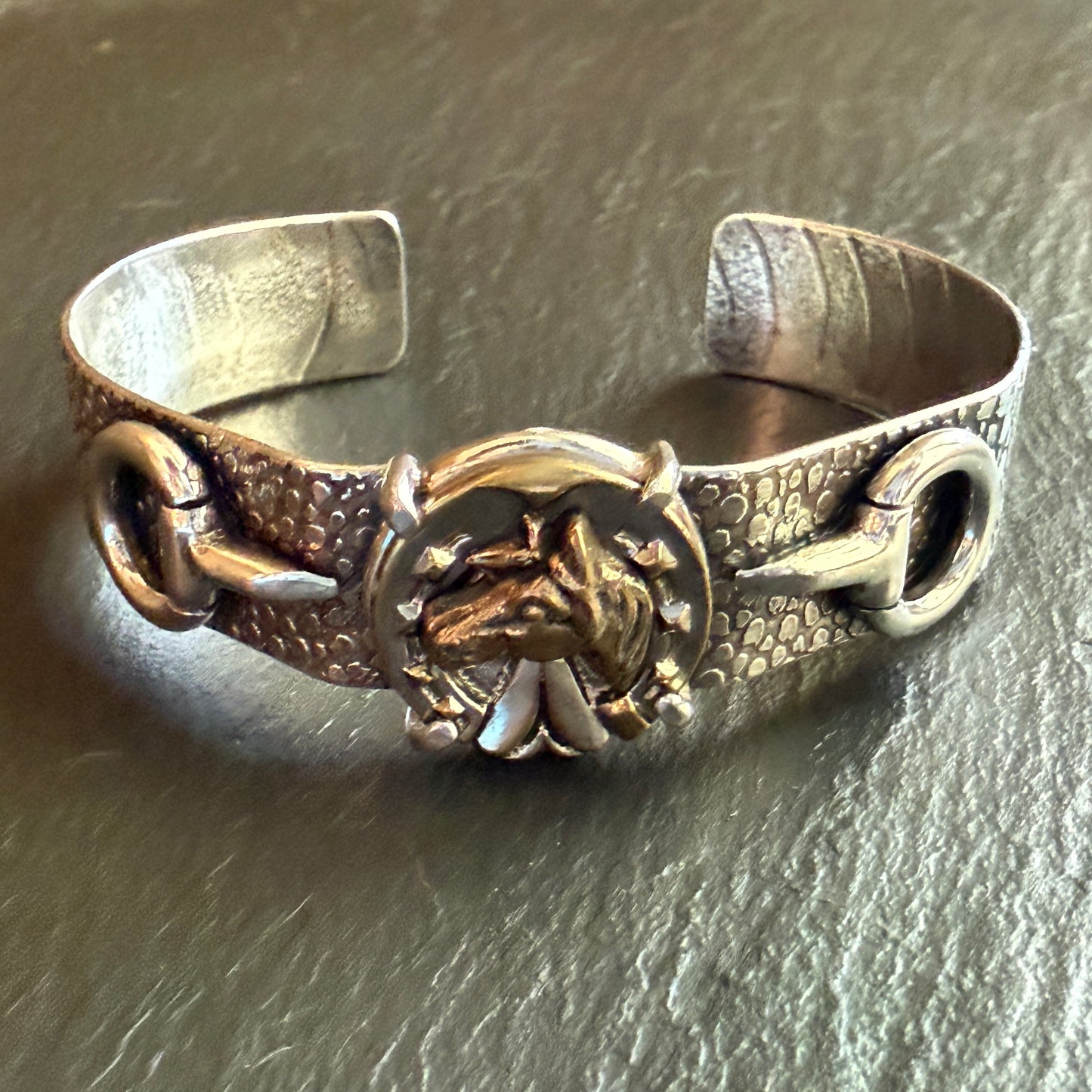 Beautiful Vintage Button Horse Bracelet