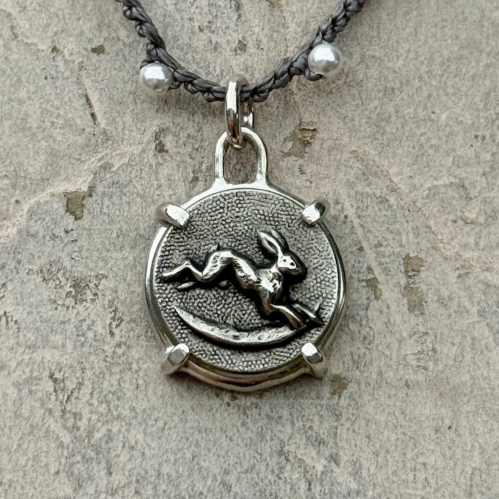 Little Lovely Silver Hare Necklace