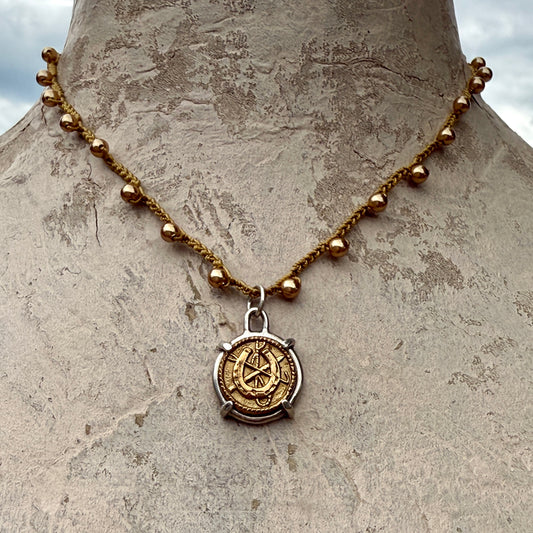 Little Lovely Brass Horseshoe Necklace