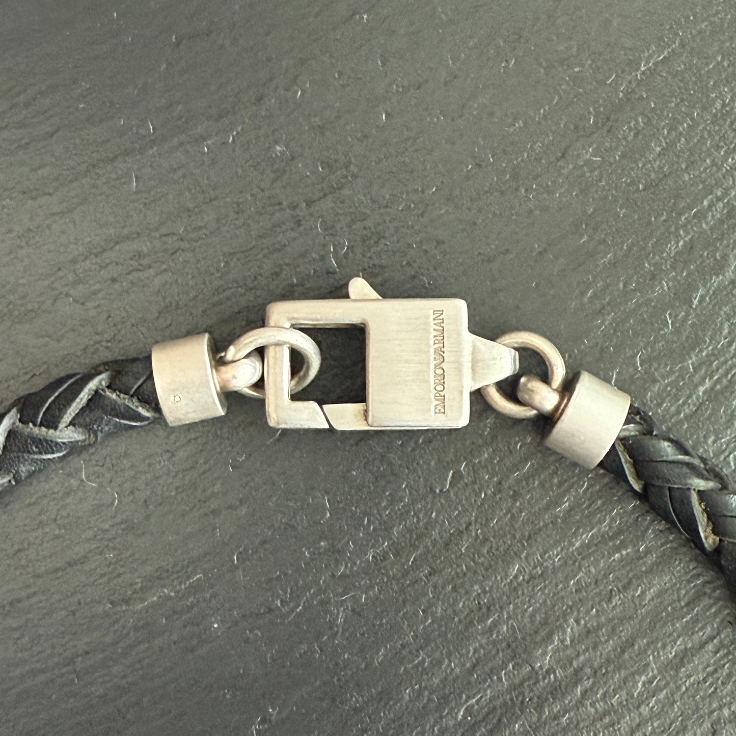 Large Frankfurt Riding School Silvered Bronze Medal on Braided Leather Necklace