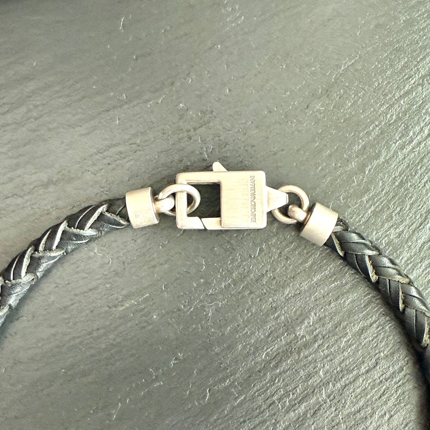 Large Frankfurt Riding School Silvered Bronze Medal on Braided Leather Necklace