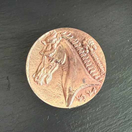 Bronze Bucephalus Horse Belt Buckle (fits up to 2" belt)
