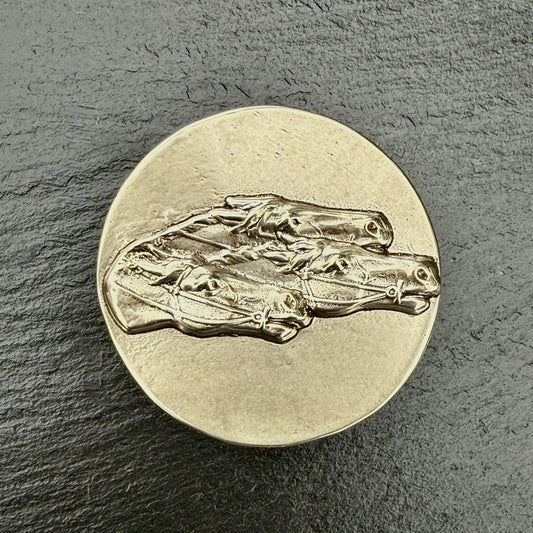 Triple Horse Belt Buckle (fits 1.5" inch belt)