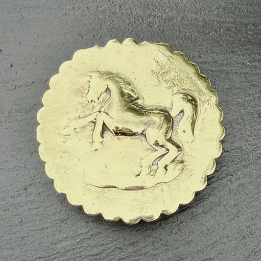 Large Brass Horse Harness Buckle (fits 2 inch belt)