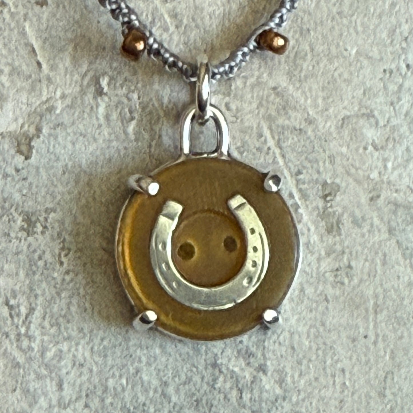 Little Lovely Amber Horseshoe Necklace