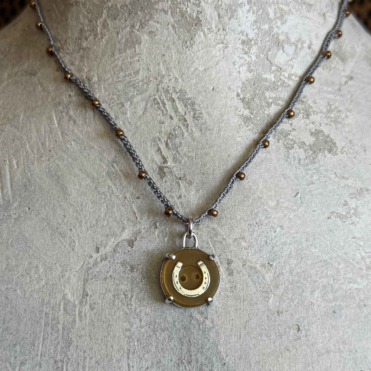 Little Lovely Amber Horseshoe Necklace
