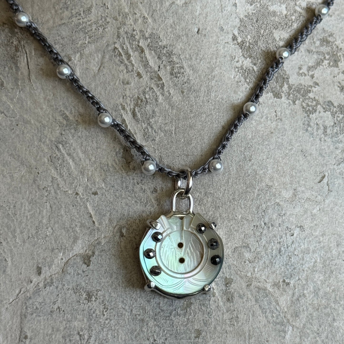 Little Lovely Abalone Horseshoe Necklace