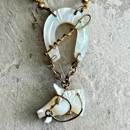 Victorian Horseshoe Watch Fob Necklace