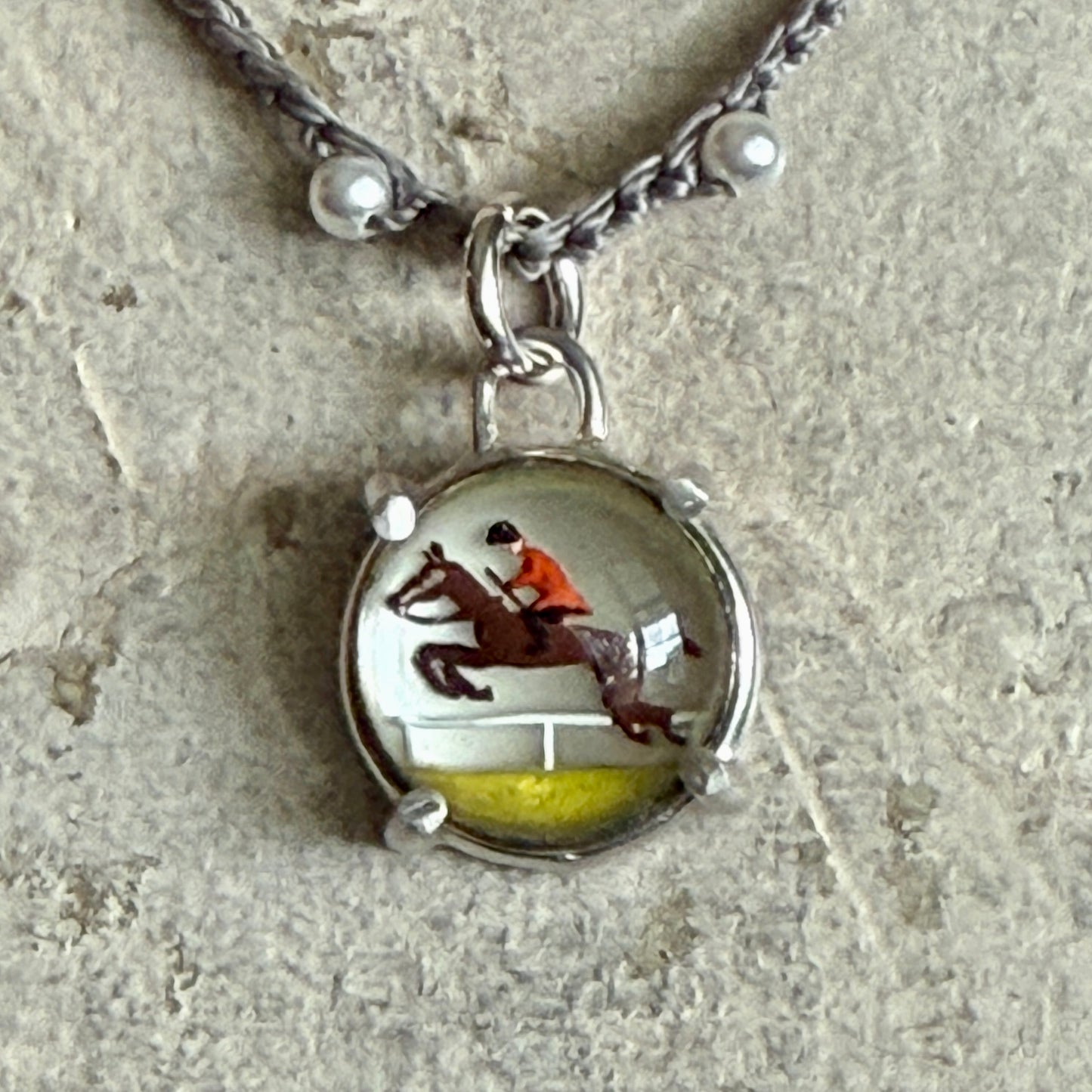 Little Lovely Crystal Jumping Horse Necklace