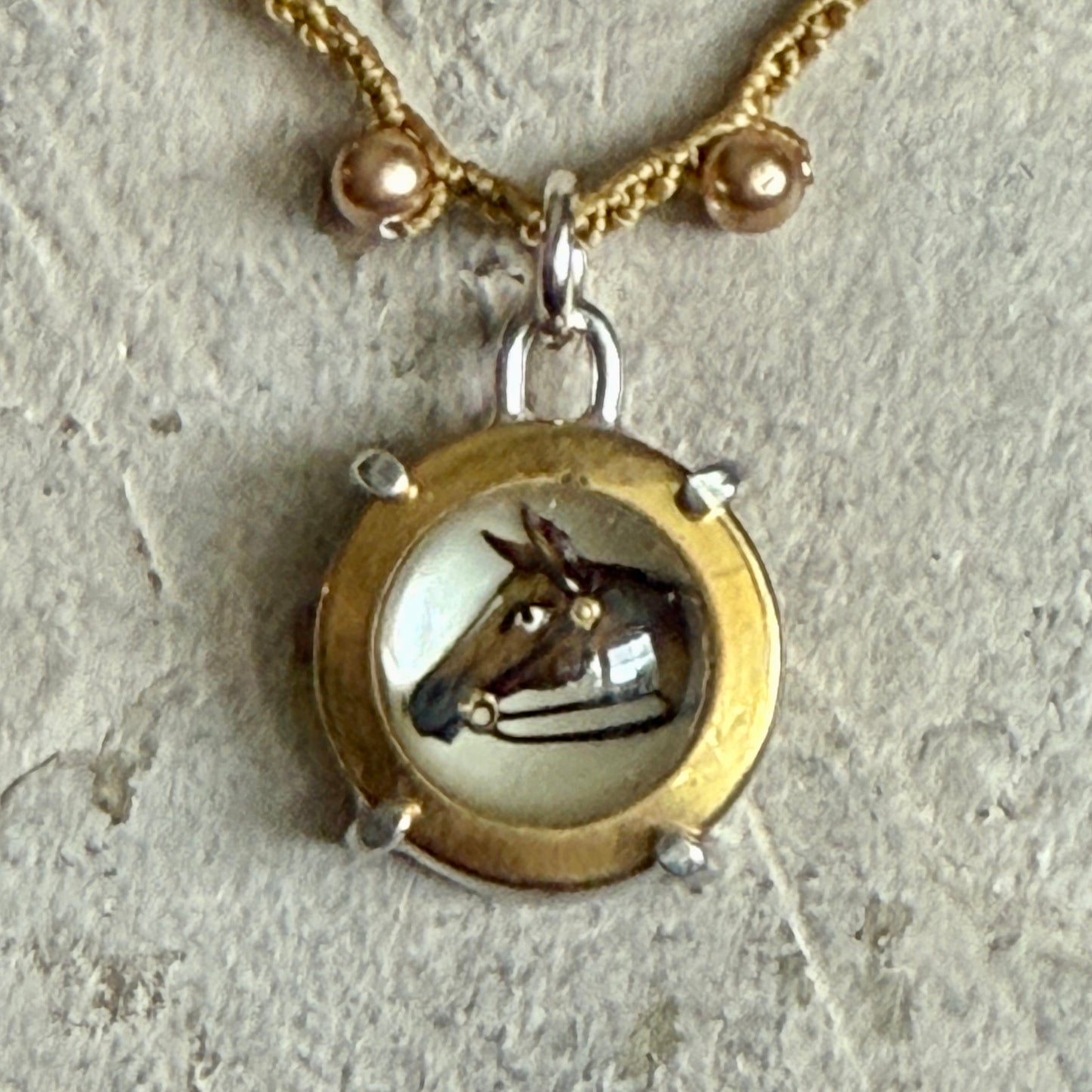 Little Lovely Crystal Bay Horse Head Necklace