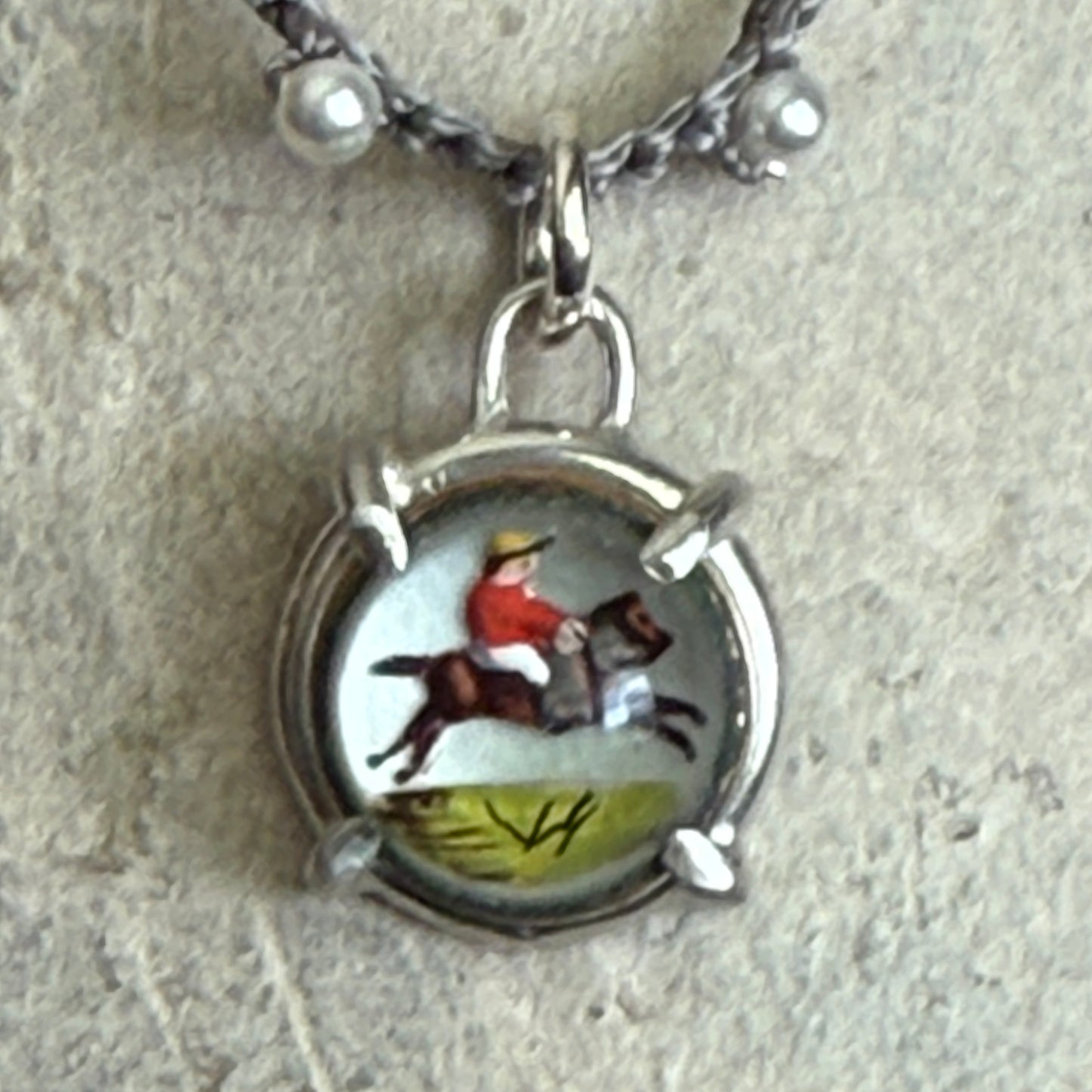 Little Lovely Crystal Leaping Horse Necklace