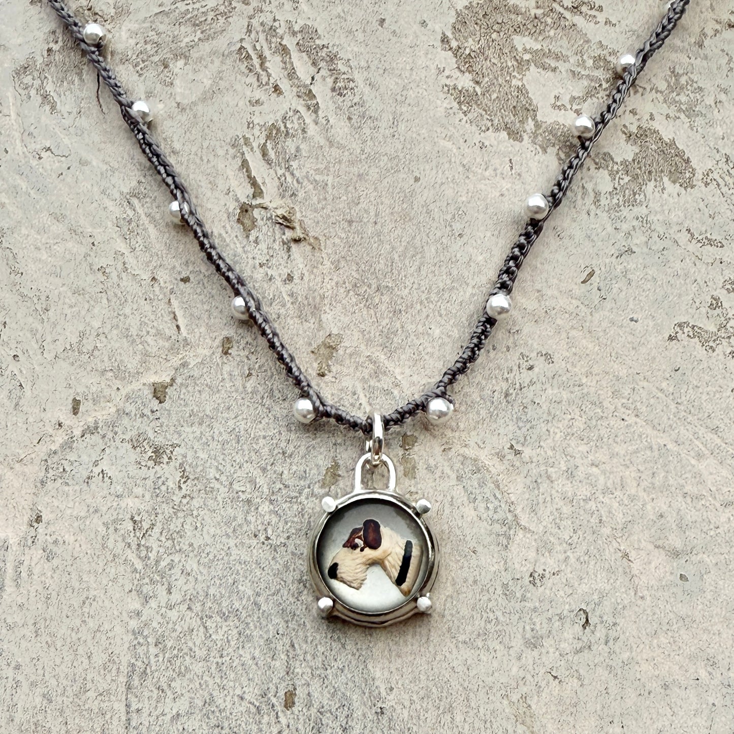 Little Lovely Crystal Terrier Dog Necklace