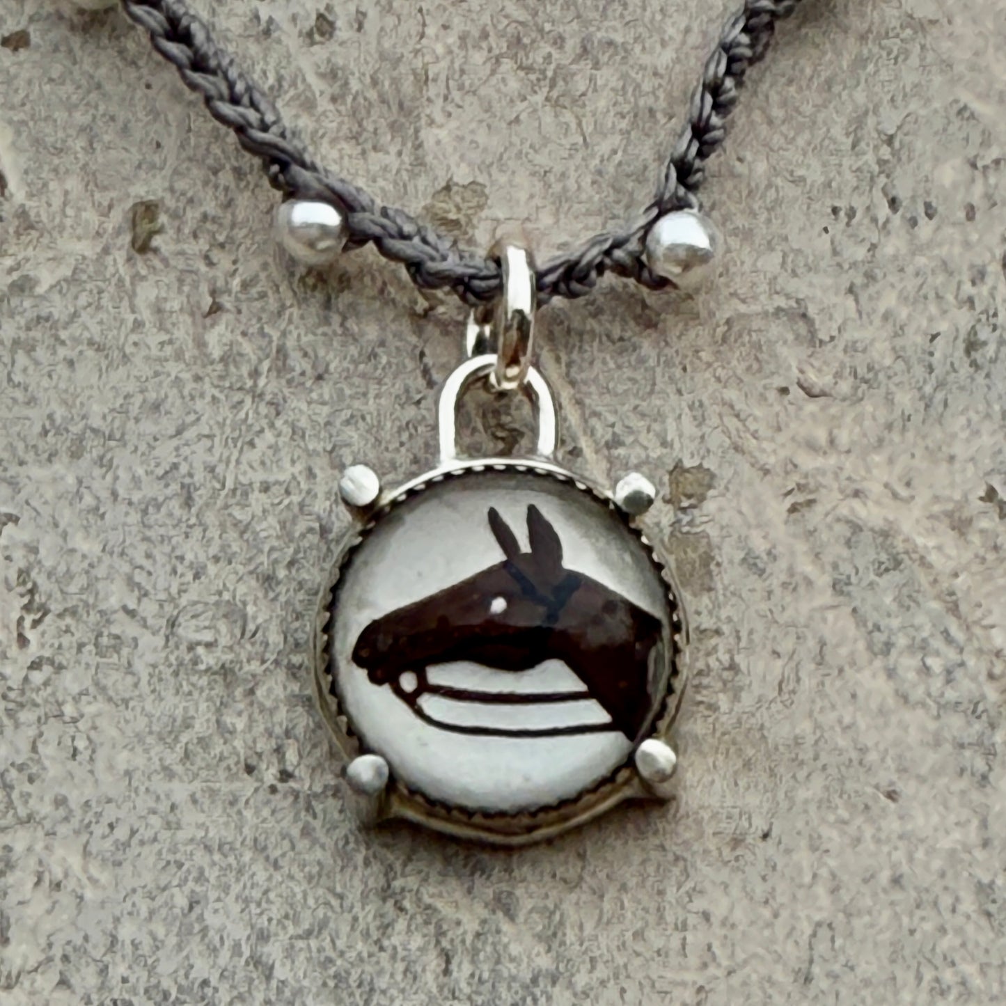 Little Lovely Crystal Horse Head Necklace