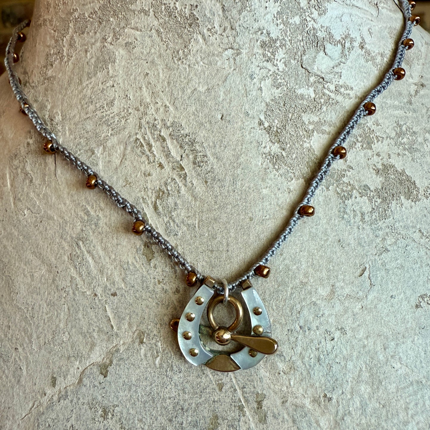 Little Lovely MOP Horseshoe Necklace