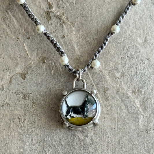 Little Lovely Crystal Scottie Dog Necklace