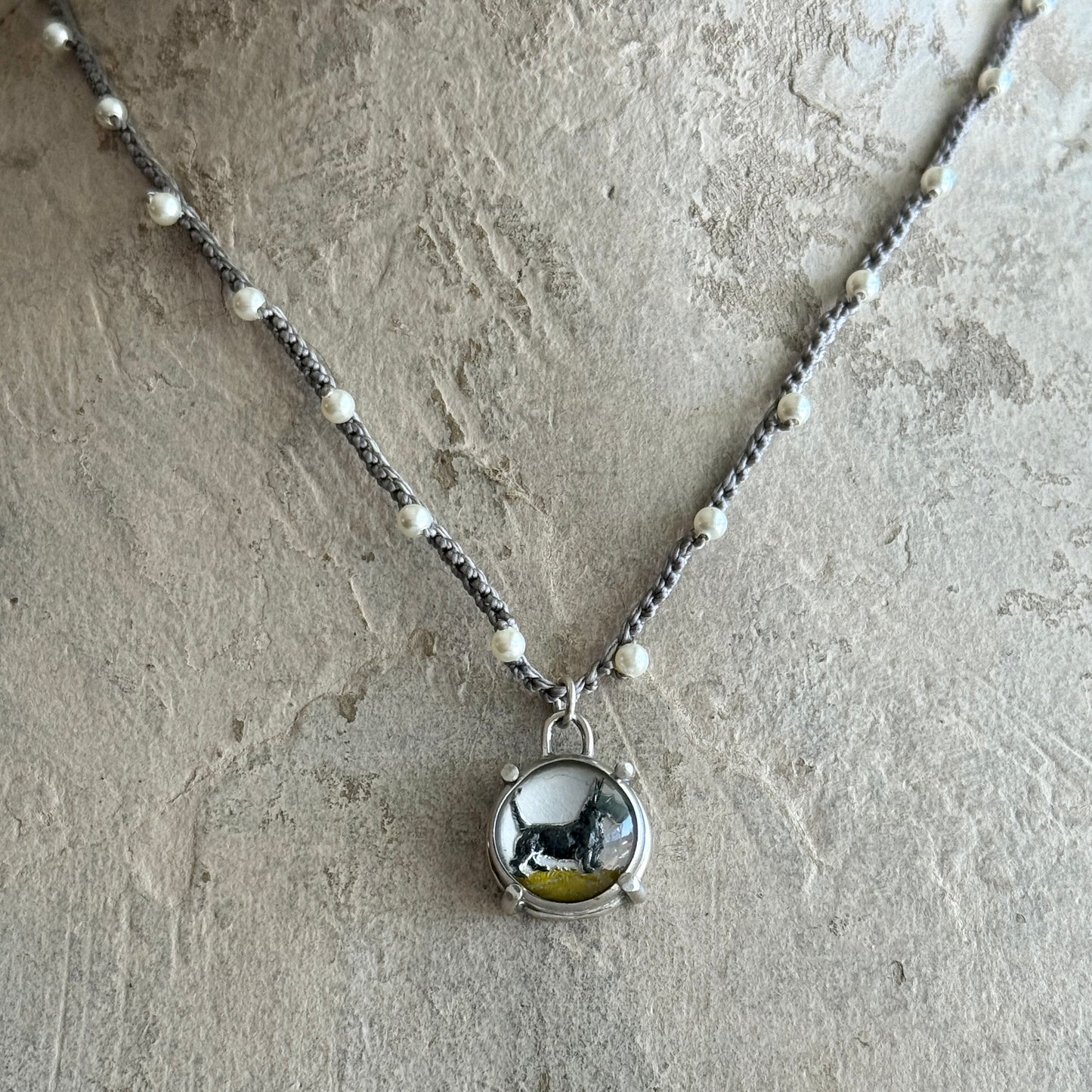 Little Lovely Crystal Scottie Dog Necklace