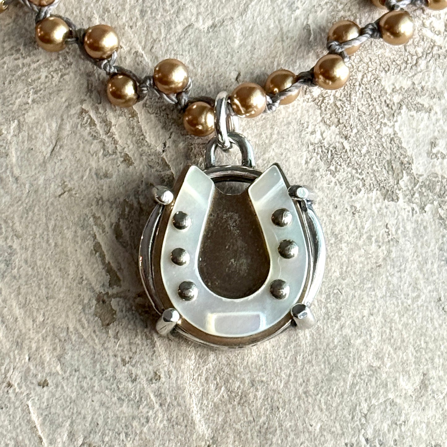 Lovely MOP Horseshoe Necklace