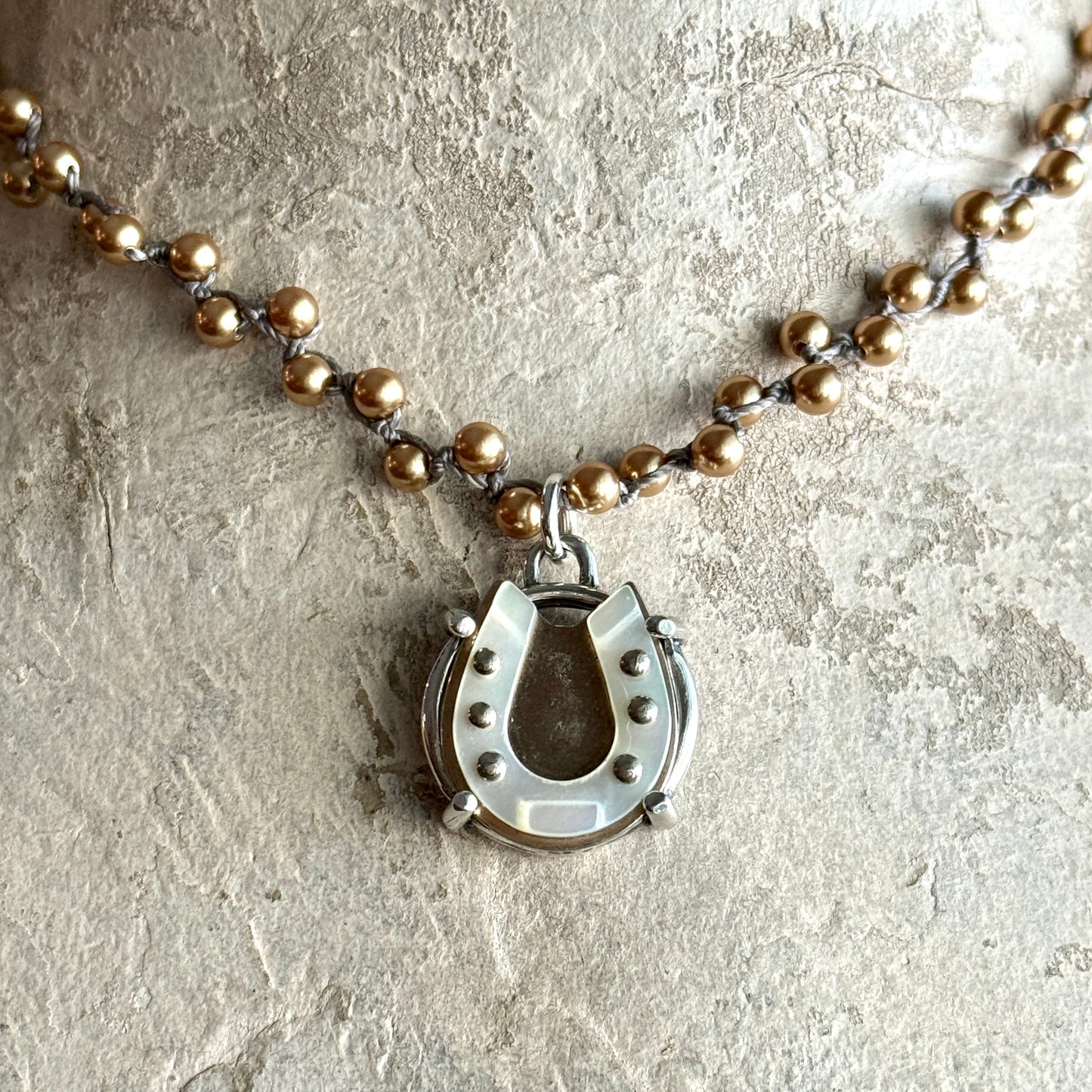 Lovely MOP Horseshoe Necklace