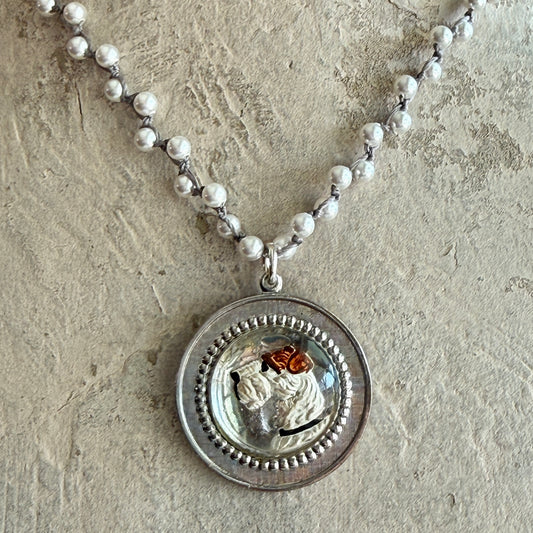 Large Terrier Crystal Necklace