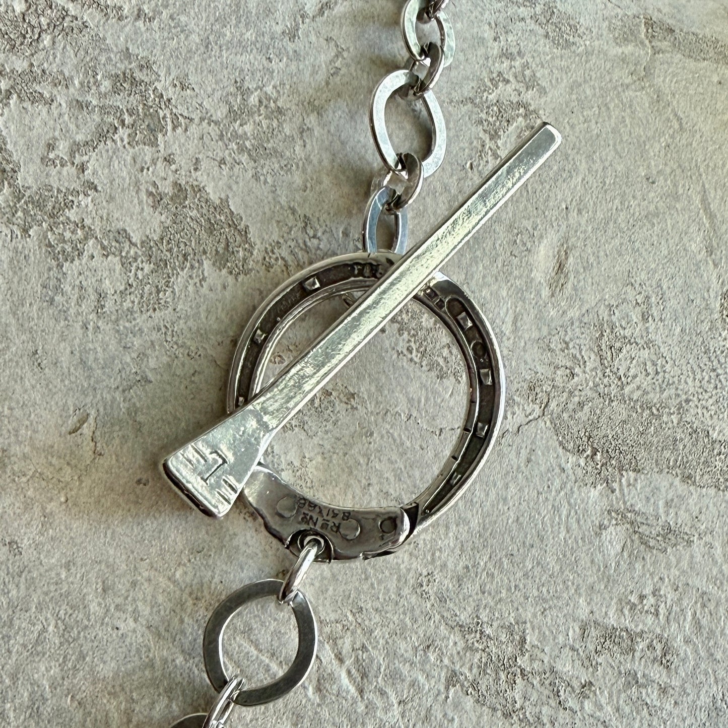 Sterling Silver Horse Head Toggle Necklace