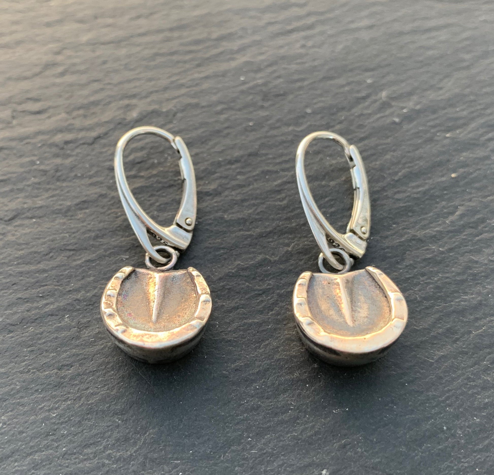 Sterling Hoofprints Leverback Earrings