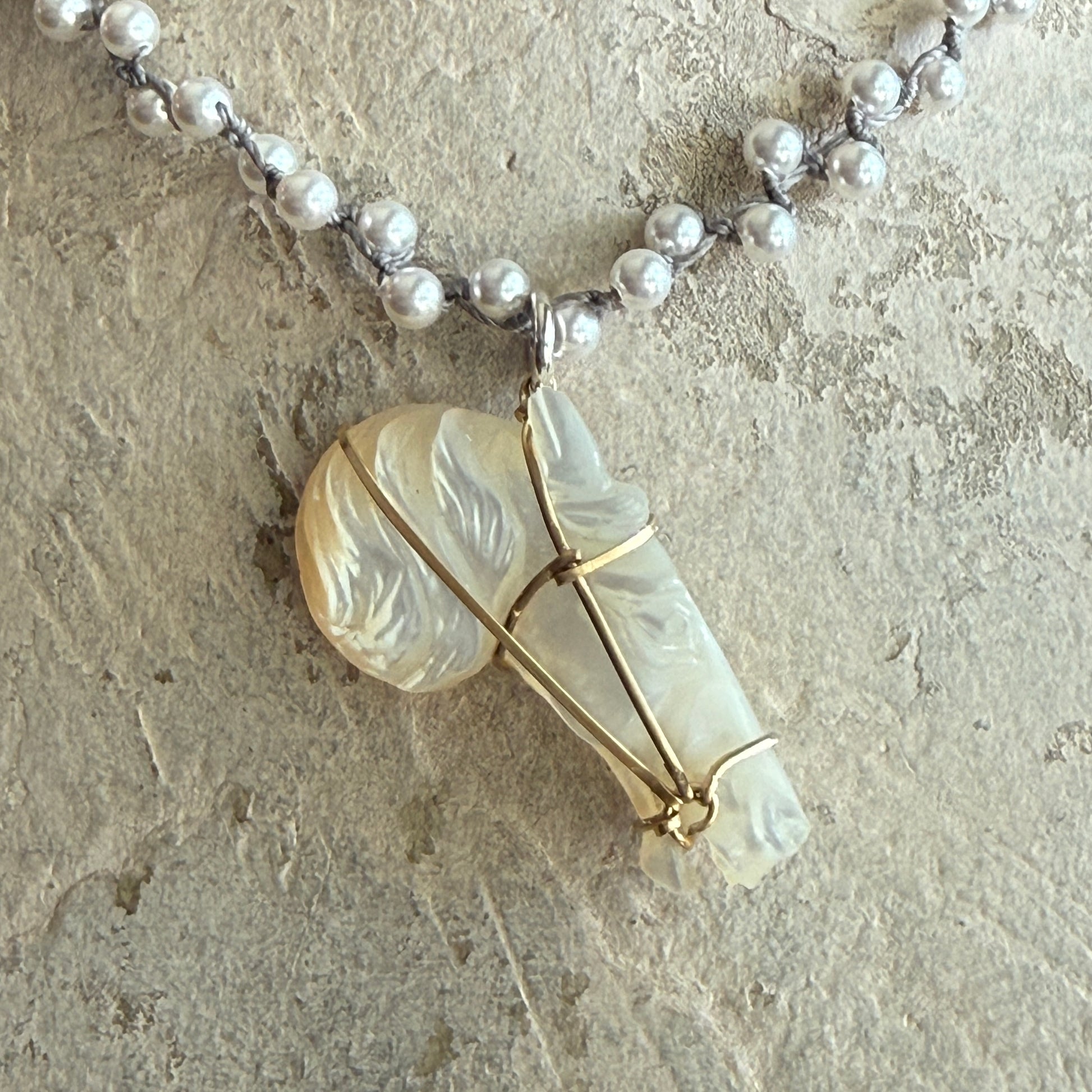 Mother of Pearl Horse Head Necklaces