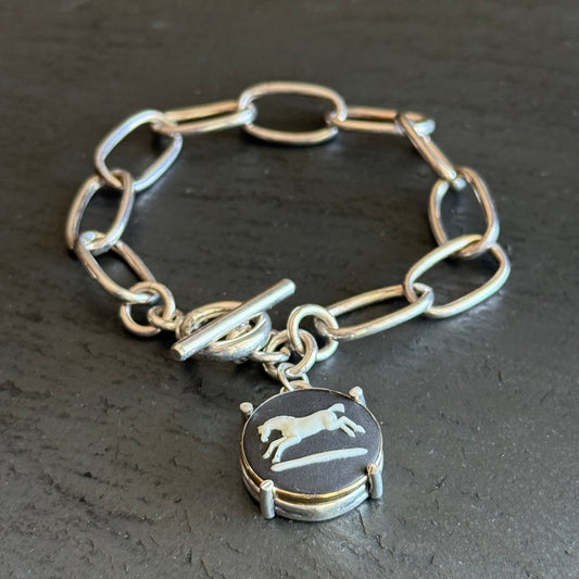 Sterling Wedgwood Horse Bracelet