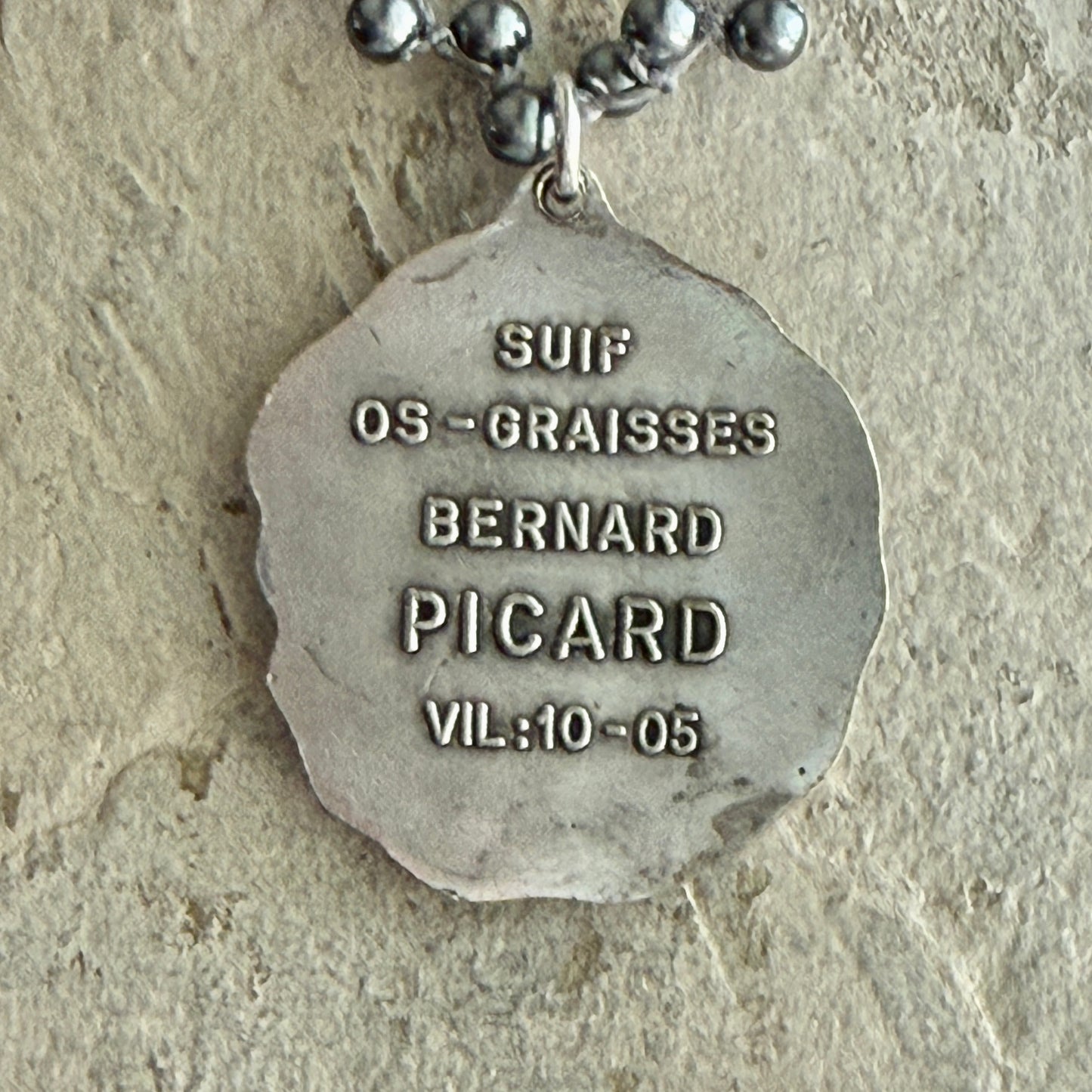French Horse Show Medal on Pearl Necklace