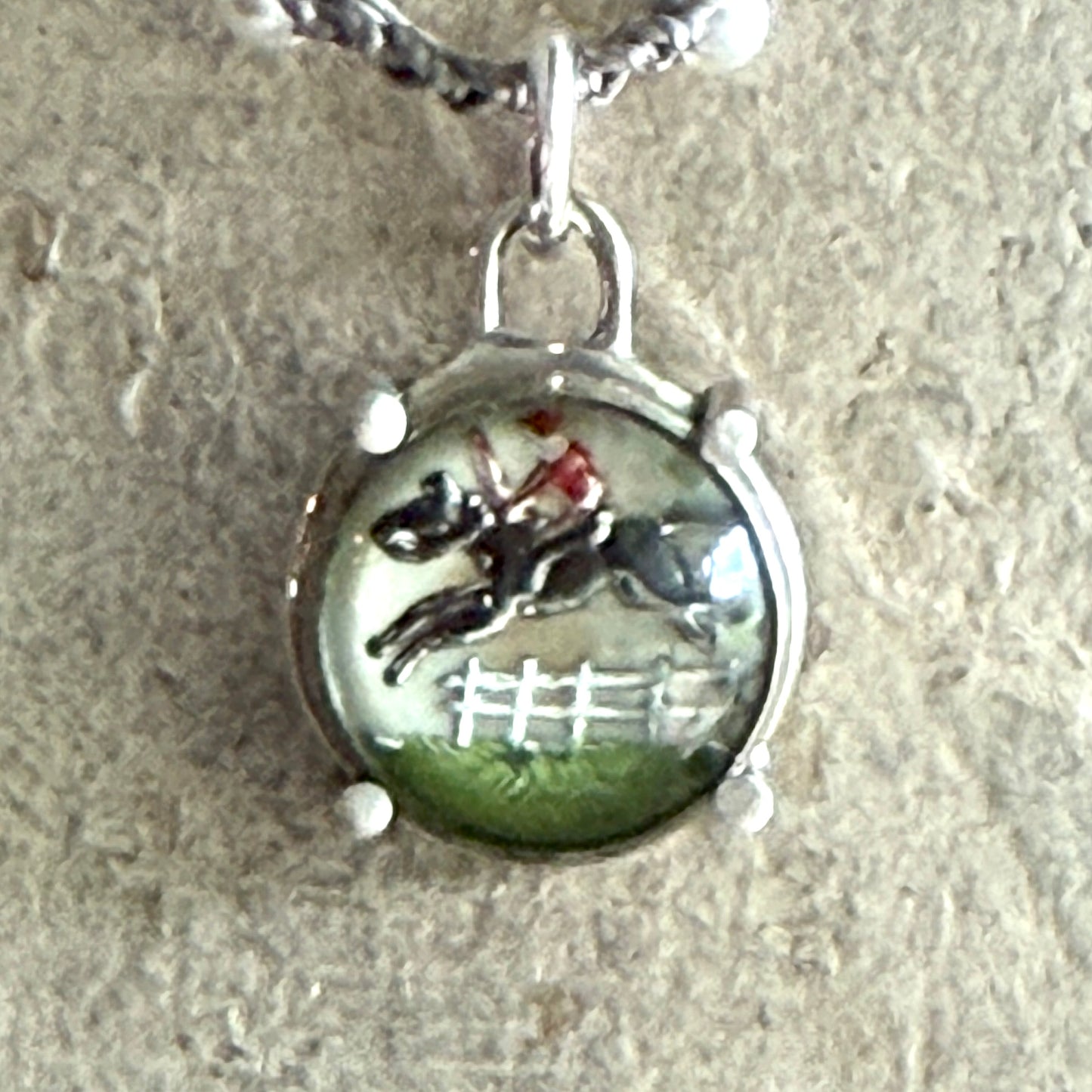 Little Lovely Crystal Jumping Horse Necklace