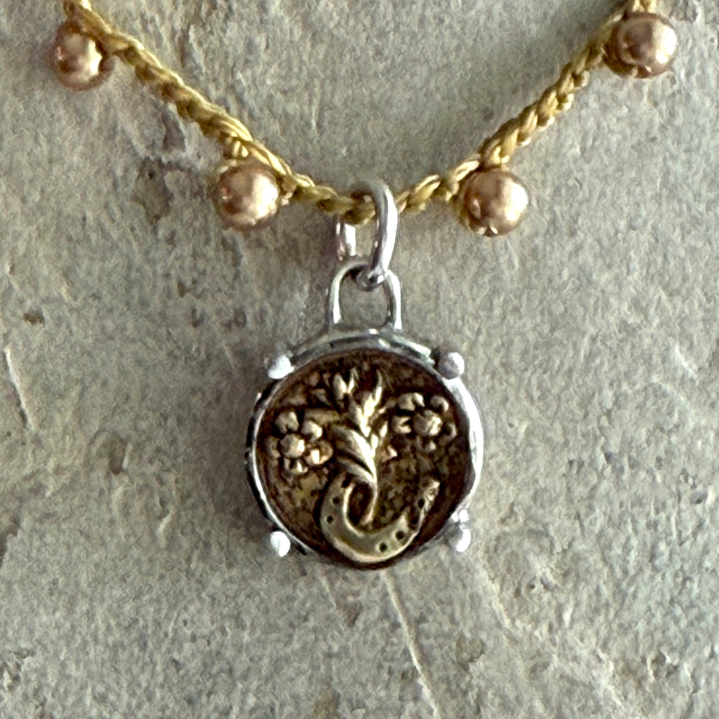 Little Lovely Brass Horseshoe Necklace