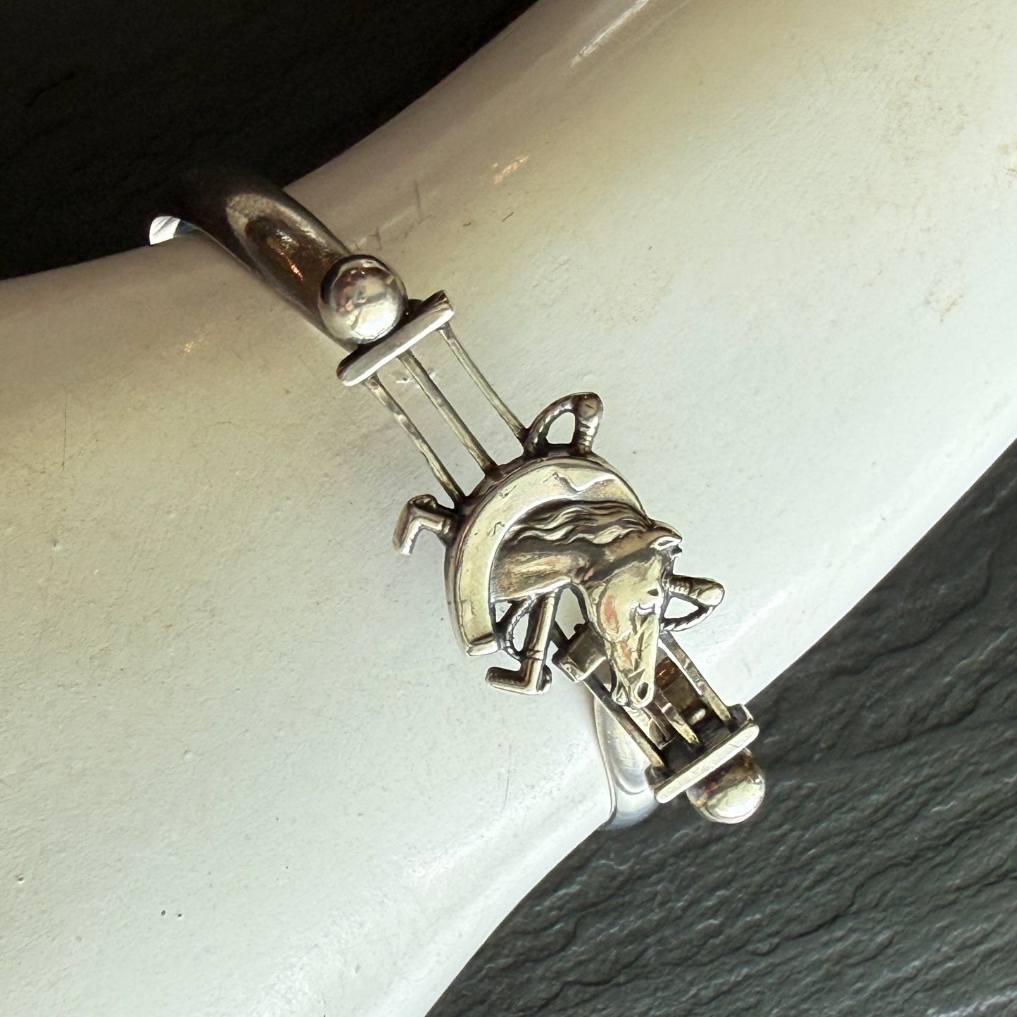 Sterling Stock Pin Cuff Bracelet