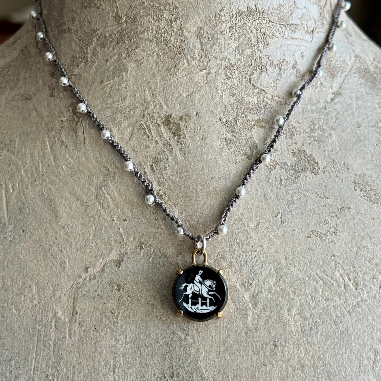 Little Lovely Ebony Horse Necklace