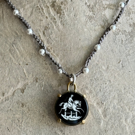 Little Lovely Ebony Horse Necklace