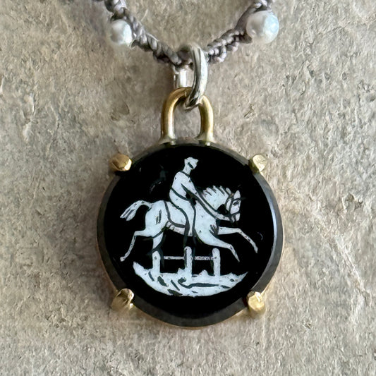Little Lovely Ebony Horse Necklace