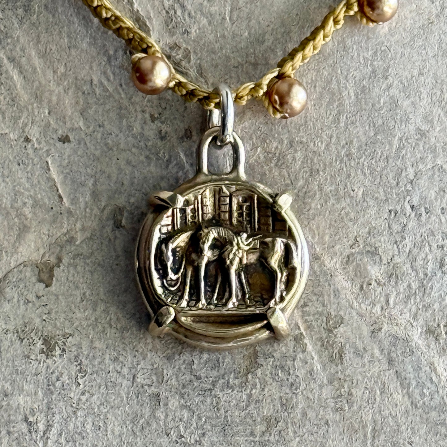 Little Lovely Saddled Horses Necklace
