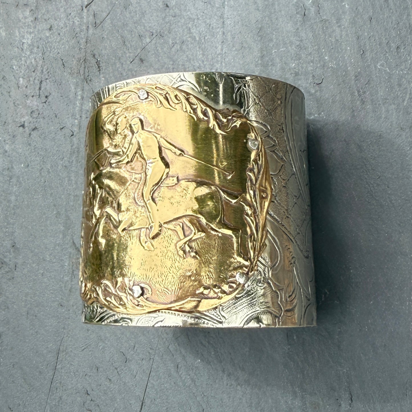 Silver Platter Polo Cuff Bracelet