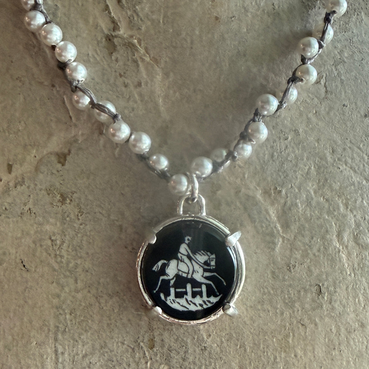 Little Lovely Ebony Horse Necklace