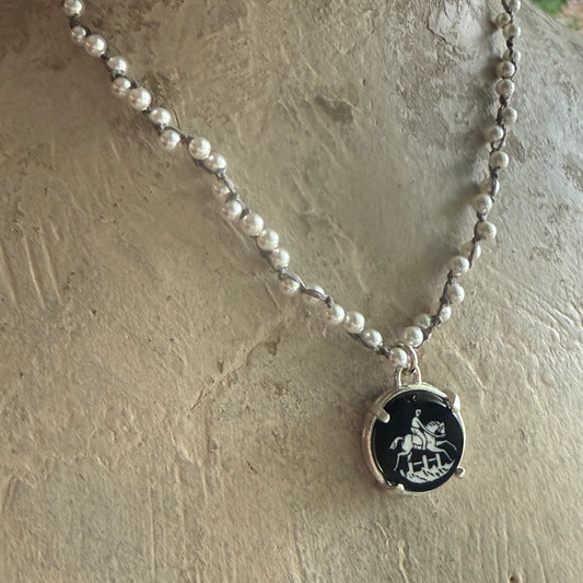 Little Lovely Ebony Horse Necklace