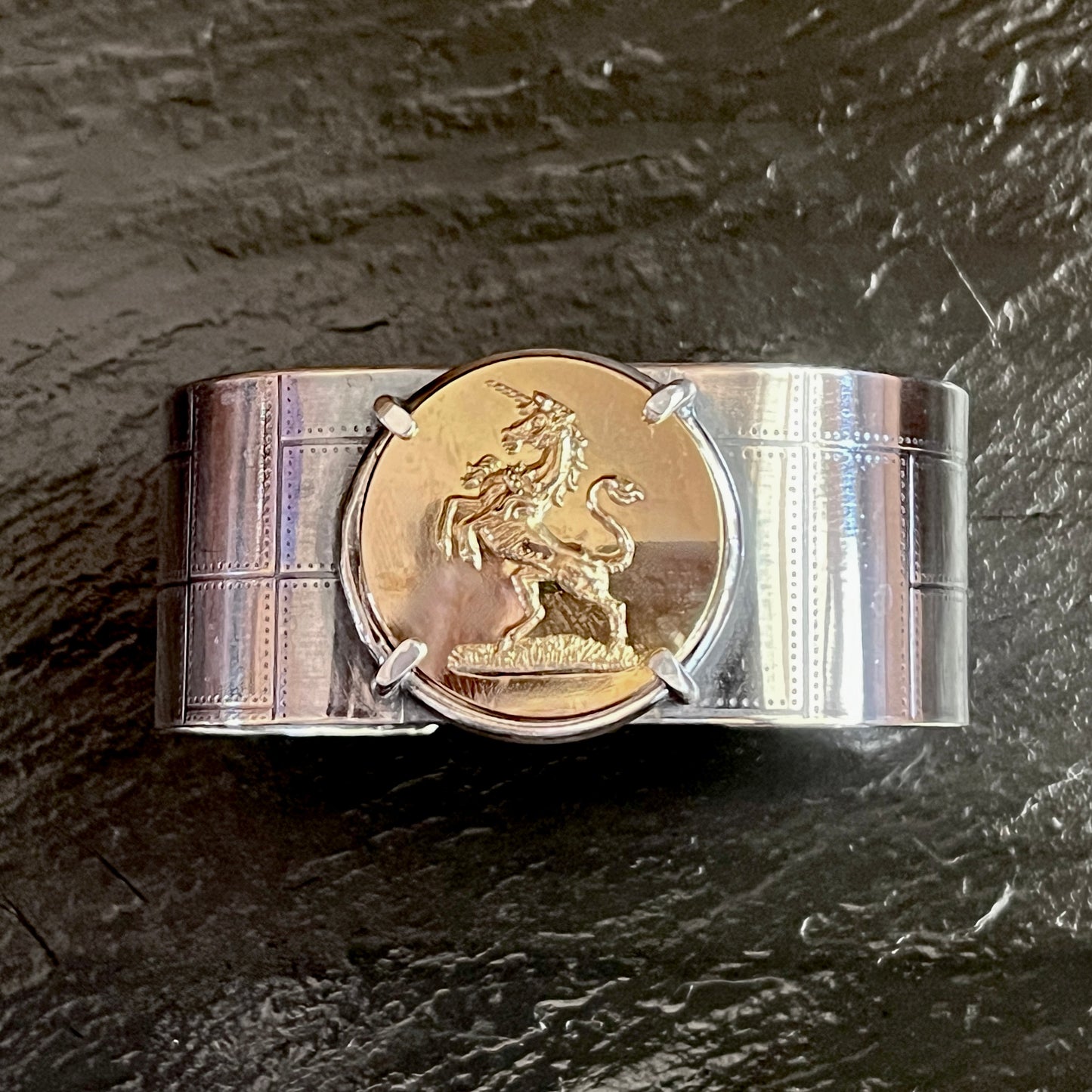 Brass Unicorn Cuff Bracelet