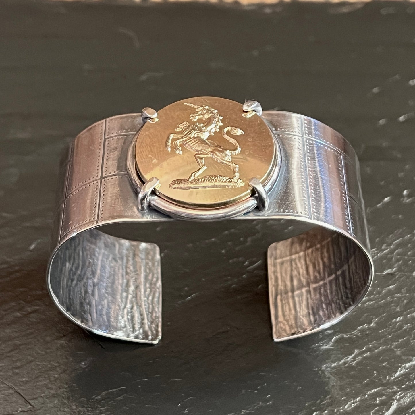 Brass Unicorn Cuff Bracelet