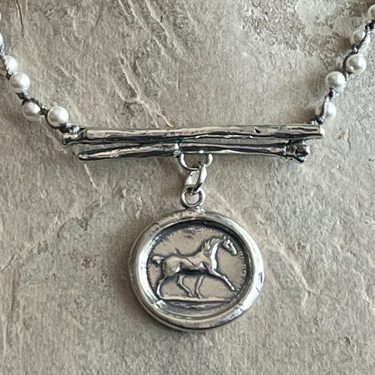 Beautiful Branches Horse Necklace