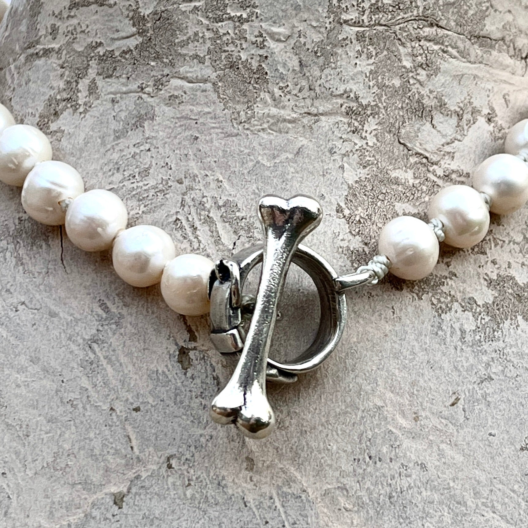 Collar Bone Pearl Dog Necklace