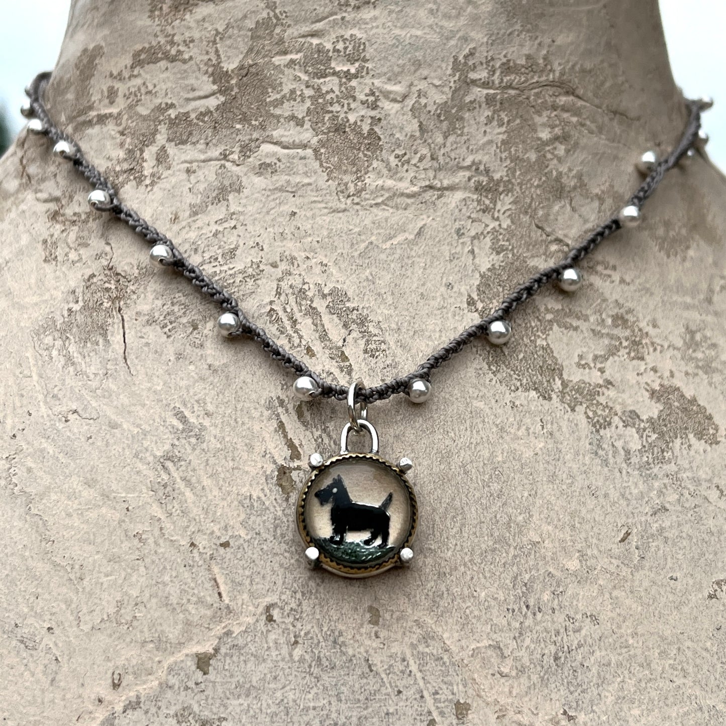 Little Lovely Crystal Scottie Dog Necklace