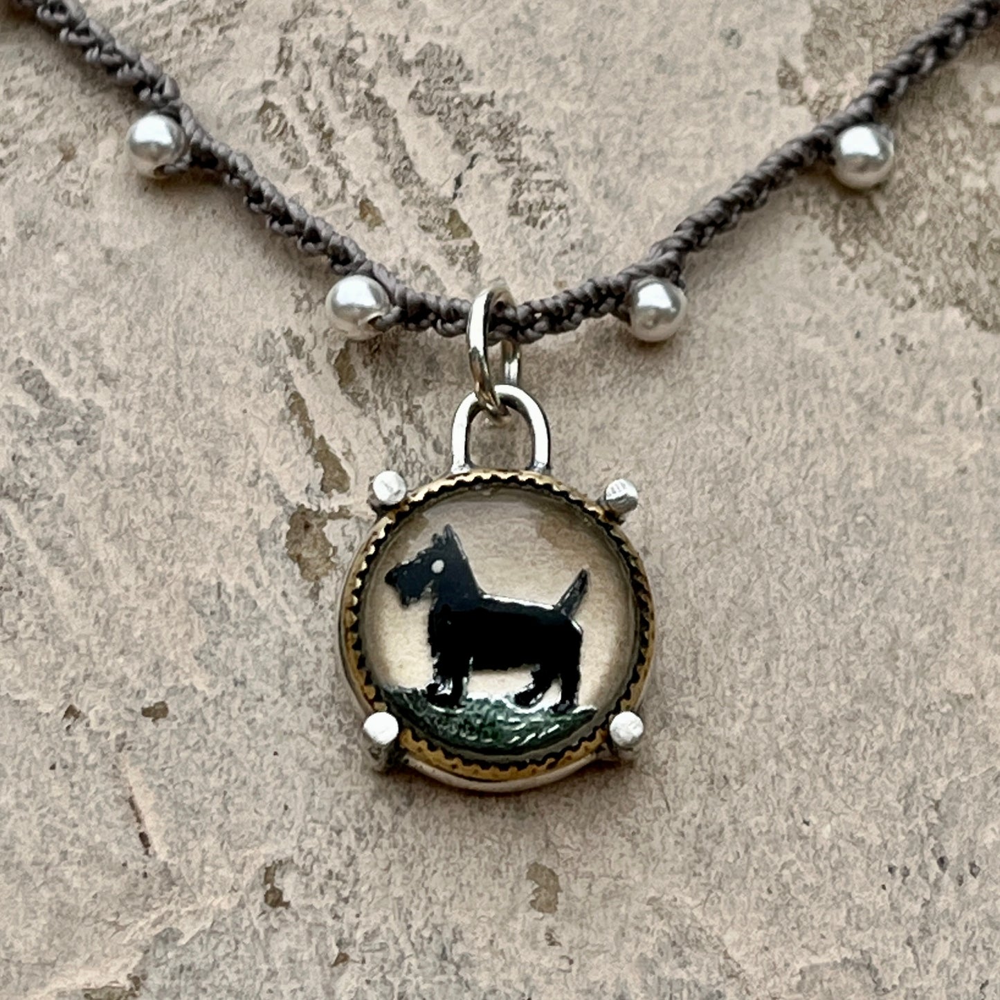 Little Lovely Crystal Scottie Dog Necklace